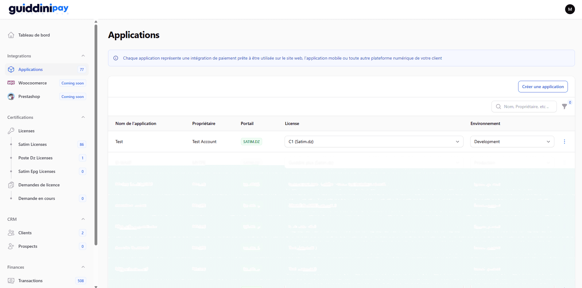 Step 1 - Open Applications Page