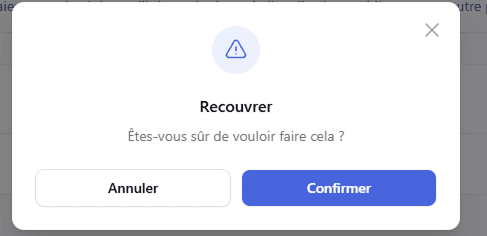 Step 3 - Recover Ownership Modal